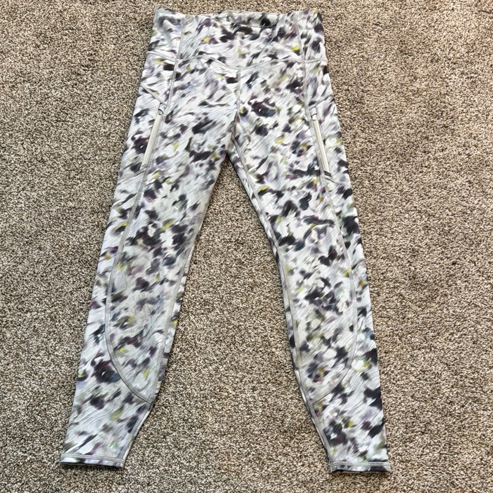 ATHLETA Women's Rainier High Rise Legging Size M In Grey Lyra Garden - Picture 4 of 11